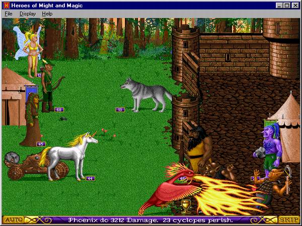 Оборона или взятие замка в Heroes Of Might And Magic 1. Heroes 1 обсуждается на  форуме.